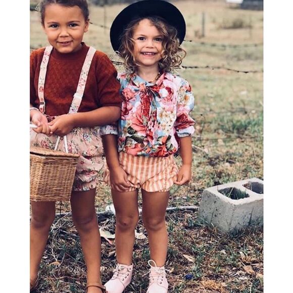 Lacey Lane girls 4t toddler bottoms pull on creamsicle vintage pink bloomer shor - Picture 1 of 5